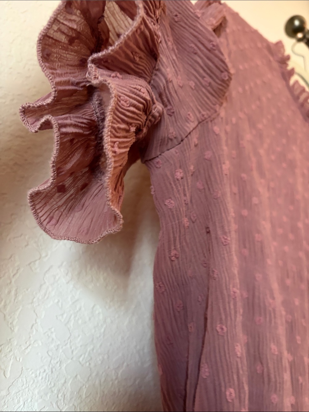 Blu Pepper Ruffle Blouse Size Large - Picture 4 of 8